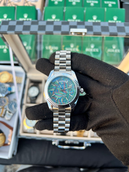 Rlx RSP Plateado Tablero Azul Tornasol